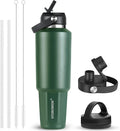 HYDROWION 32 oz Insulated Water Bottle, Car Water Bottle Holder by HYDROWION