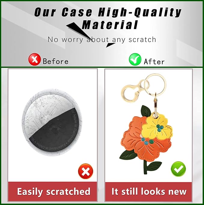 BORKUANA Leather Keychain Holder Case Compatible - Image 3