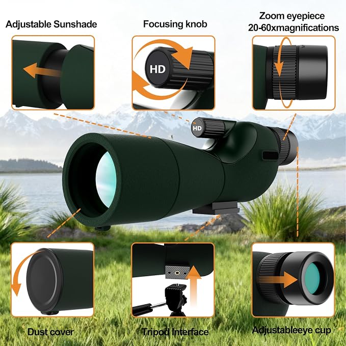 Monocular Telescope with Tripod, Bird Watching Gifts - Image 5