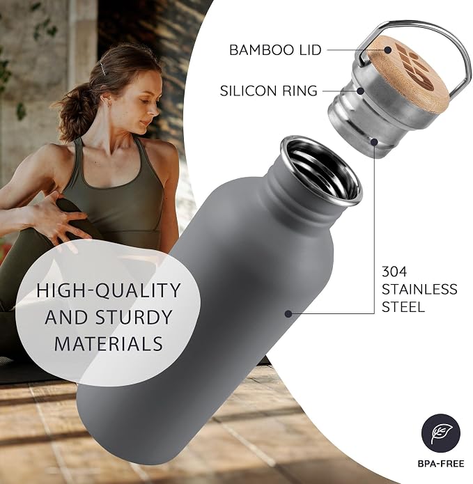 Bambaw 32 oz Non-insulated Stainless Steel Water Bottle - Image 2
