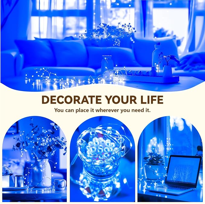 HXWEIYE Rechargeable Fairy Lights Battery Operated, DIY Timer & 8 Modes - Image 9