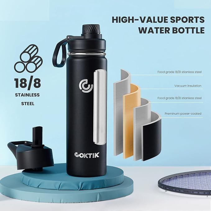 40 Pack 22 oz Sports Water Bottle - Image 3
