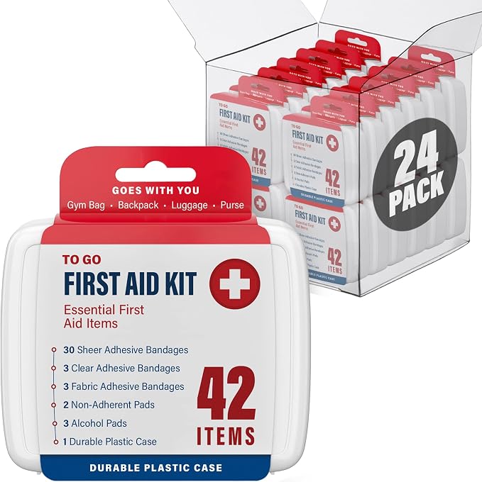 DecorRack 1000 Piece First Aid Kit, 24 Individual Boxes of 42 Items Each by DecorRack