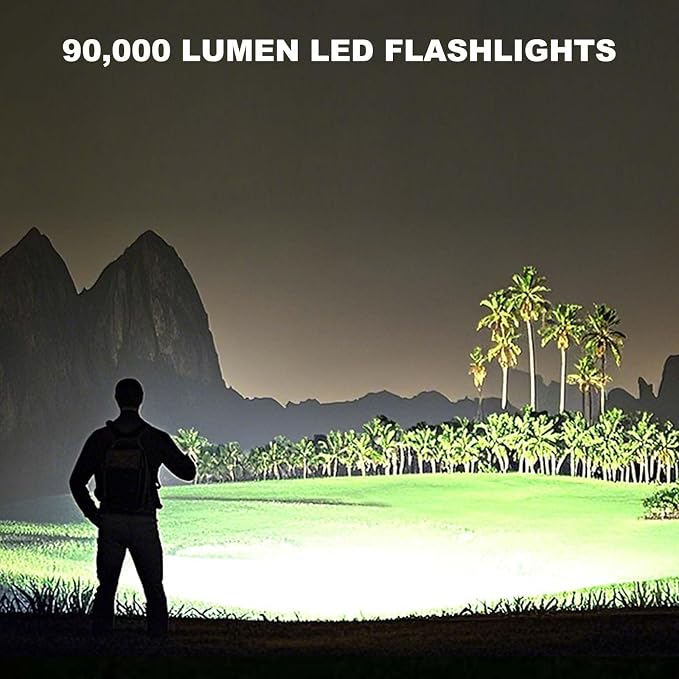 Lylting 4 Pack Rechargeable LED Flashlights High Lumens, 000LM Super Bright - Image 2