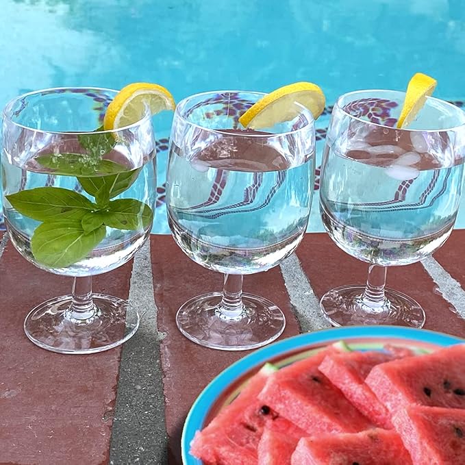Lily's Home Unbreakable Plastic Wine Glasses Set of 8, 12 oz Shatterproof - Image 8