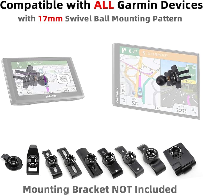for Garmin Air Vent Mount Holder - 17mm Ball Phone/GPS Vent Mount Base - Image 2