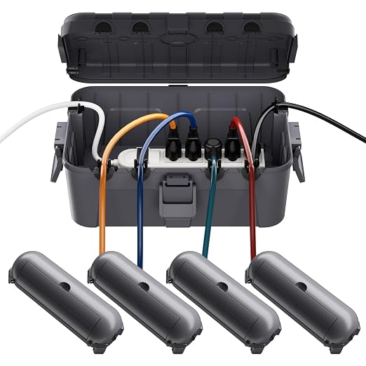 RESTMO 5-Piece Outdoor Waterproof Electrical Box Set – 12.5" x 8.5" x 5" Large by Restmo