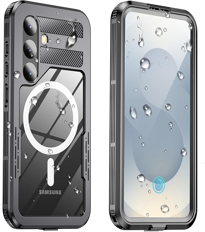 for Samsung Galaxy S25+ Plus Waterproof Case, Magnetic Heavy Duty Military by Haireca