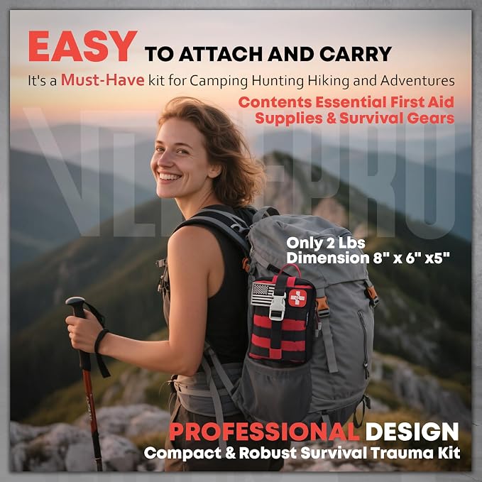 242Pcs Survival First Aid Kit Molle System IFAK Medical Kit - Image 7