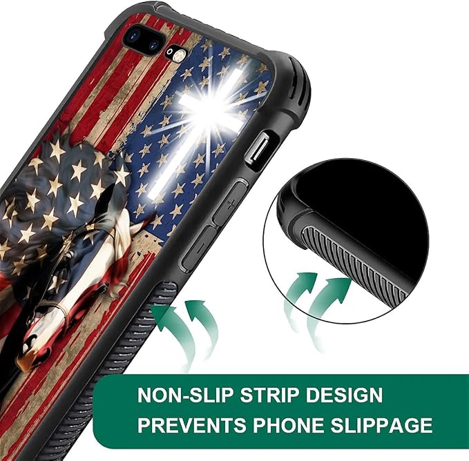 Case for iPhone 7 Plus/8 Plus, Soft Silicone Hard Acrylic for Shock Protection - Image 3