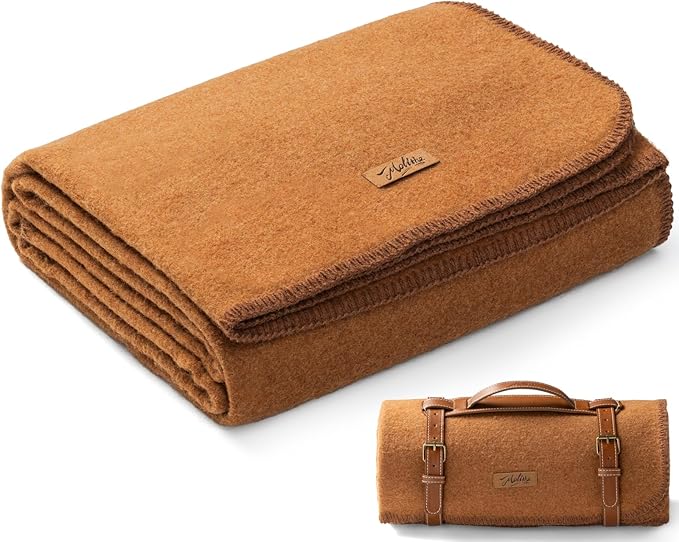 Molithe 100% Wool Blanket, Military Wool Blanket, Sporting Events, Survival Kits by EmbraceCozyWarmthandUltimateComfort