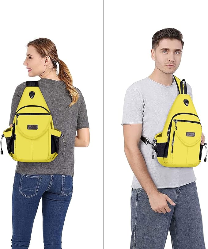 MOSISO Sling Backpack, Canvas Crossbody Hiking Daypack Bag - Image 5