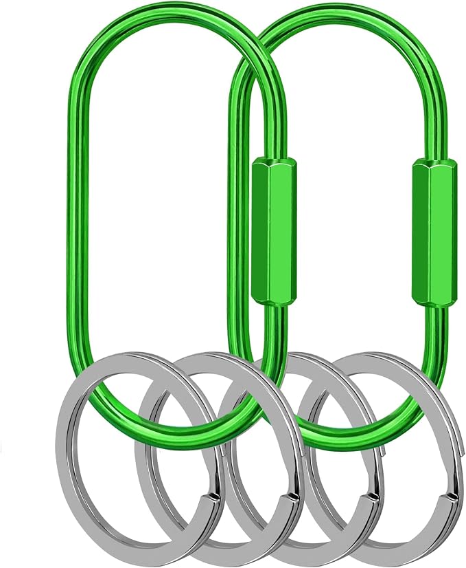 Key Chain, Brass Key Rings 2 Pack Screw Lock Key Organizer by Unknown