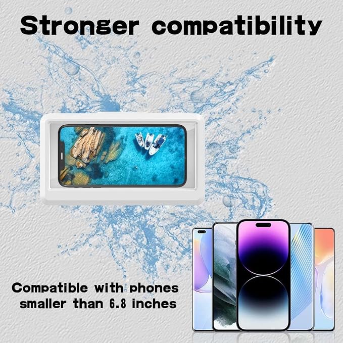 Shower Phone Holder Waterproof, 360° rotatable Adjustable rain Phone - Image 6