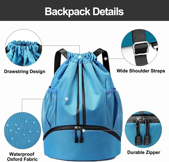 Hoedia Sports Drawstring Backpack - Image 5