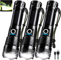 3 Pack Rechargeable LED Flashlights High Lumens, 000LM Super Bright Flashlight by MIXILIN