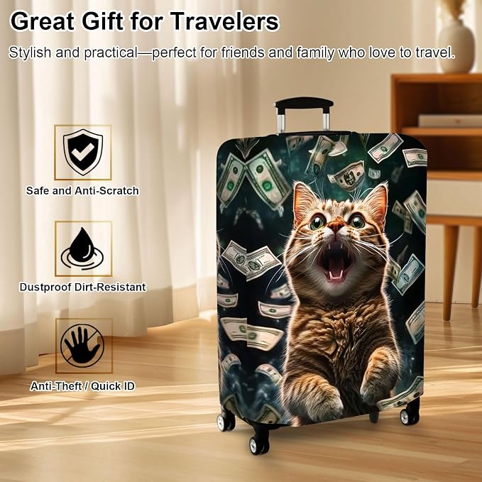 Luggage Cover Protector for 19-20 Inch Suitcases, TSA Approved Elastic Travel - Image 7