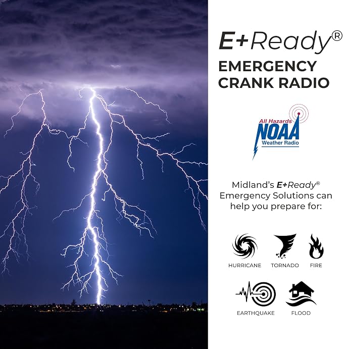 Midland - ER310, Emergency Crank Weather AM/FM Radio - Multiple Power Sources - Image 3