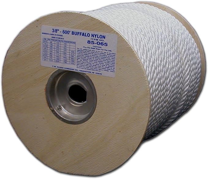 T.W . Evans Cordage 1/2" X 300' Twisted Nylon Rope by T.W+.+Evans+Cordage+Co.