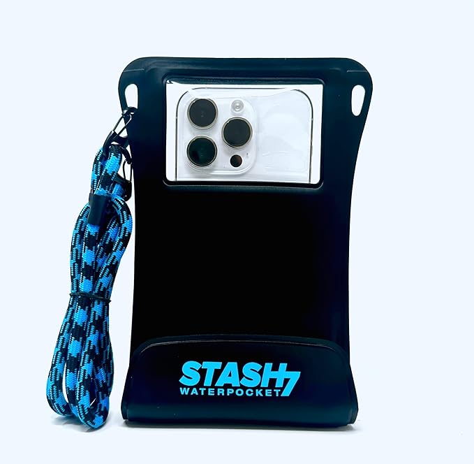 Stash7 Waterproof Phone Pouch w/Long Lanyard | IPX8 Adventure Grade Cellphone by Stash7