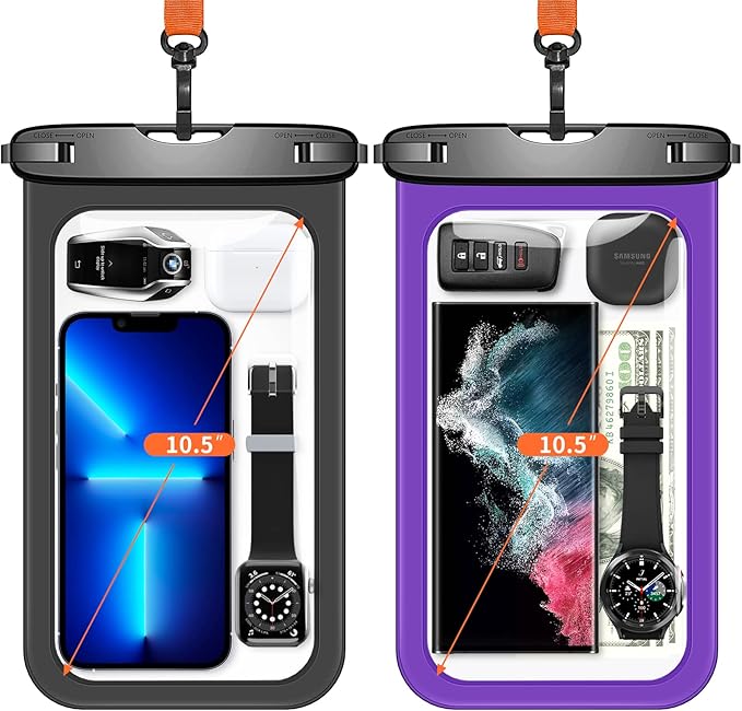 Lanhiem Large Waterproof Phone Pouch Universal IPX8 Waterproof Dry Bag by LanhiemHome
