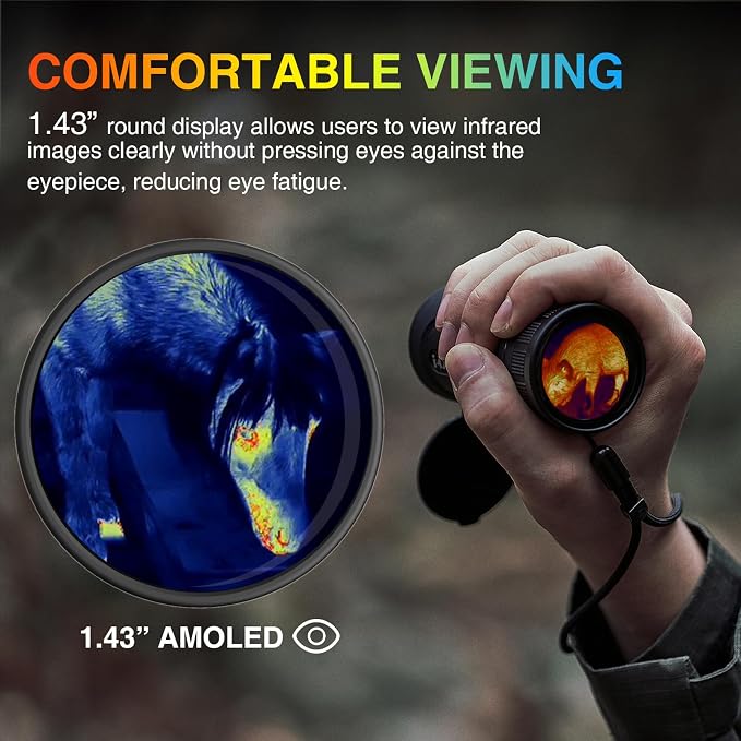 EM10-256 Thermal Monocular, 10mm Focal Lens, 256×192 12μm Night Vision Infrared - Image 2