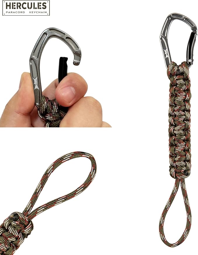 HERCULES Paracord Keychain Set – 2 Pack Lanyard Rope - Image 4
