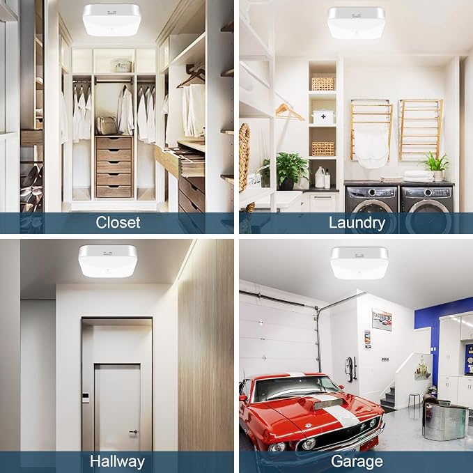 WhitePoplar Motion Sensor Rechargeable Ceiling Light Indoor - Image 5