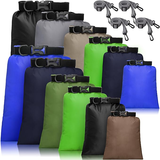 Shappy 6/12 Pcs Waterproof Dry Bags, Lightweight Outdoor Waterproof Dry Stuff by Shappy