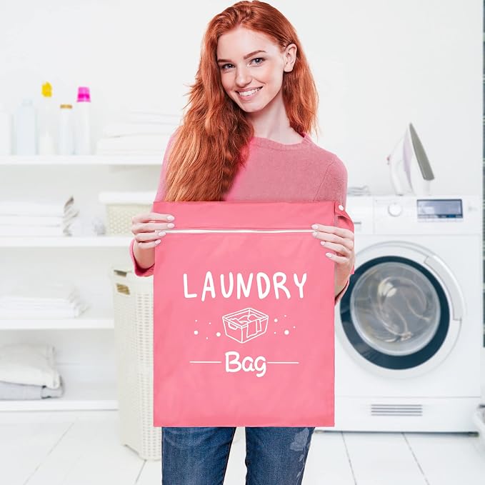 2 Pcs Large Travel Laundry Bag Waterproof Wet Dry Bag Washable Dirty Clothes - Image 8