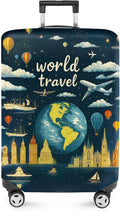 ANNA QUEEN World Travel Luggage Cover, Adventure Theme Suitcase Protector by ANNAQUEEN