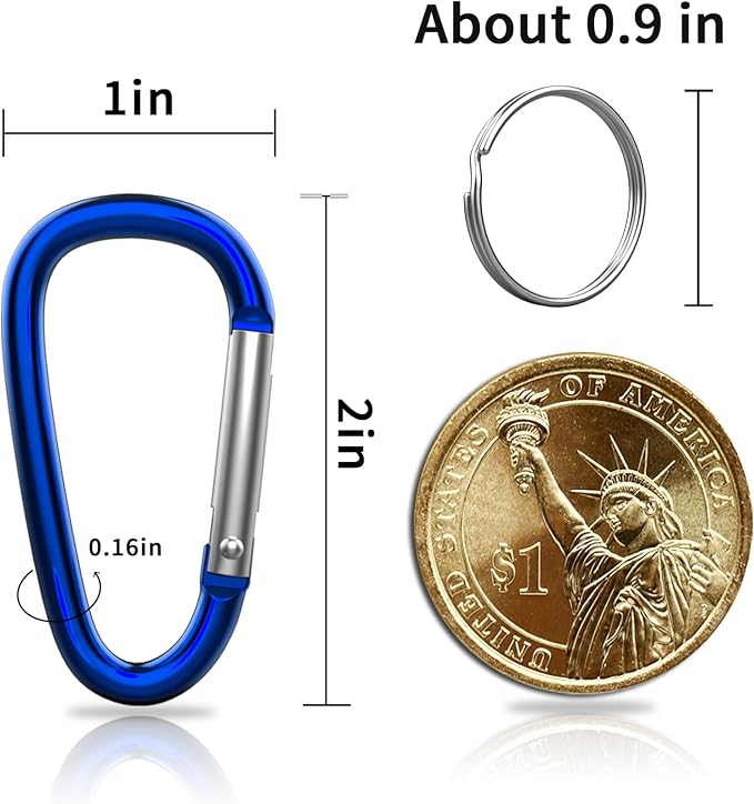 30PCS Aluminum Carabiner Clips - Image 2