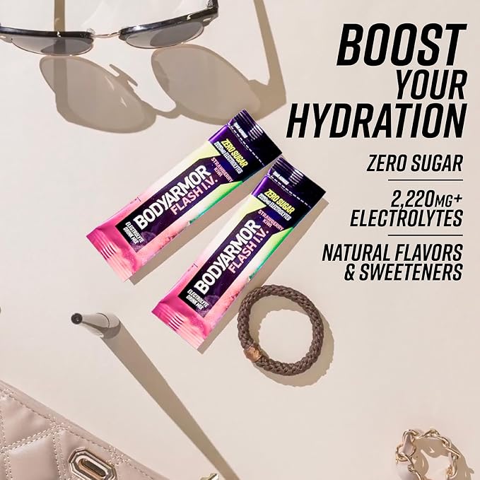 BODYARMOR Flash IV Electrolyte Packets, Strawberry Kiwi, Lemon Lime, & Tropical - Image 5