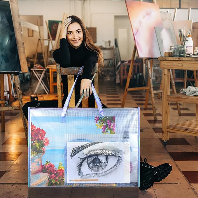 BUSOHA Art Portfolio Bag with Handle and Zipper - Image 2