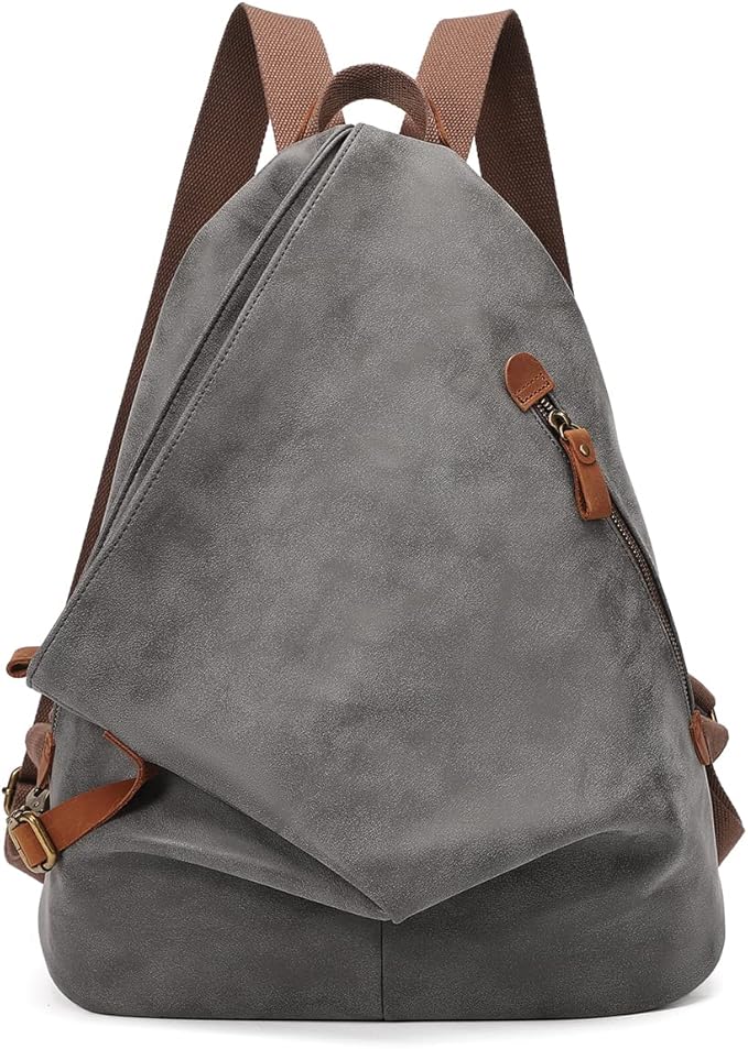 KL928 PU Leather Vintage Backpack – Large Casual Daypack Outdoor Travel by KL928