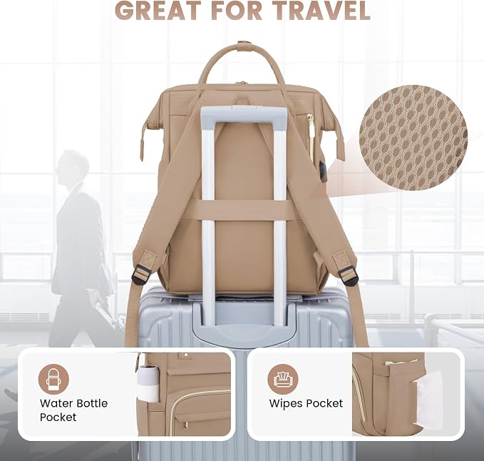 LOVEVOOK Leather Laptop Backpack - Image 5