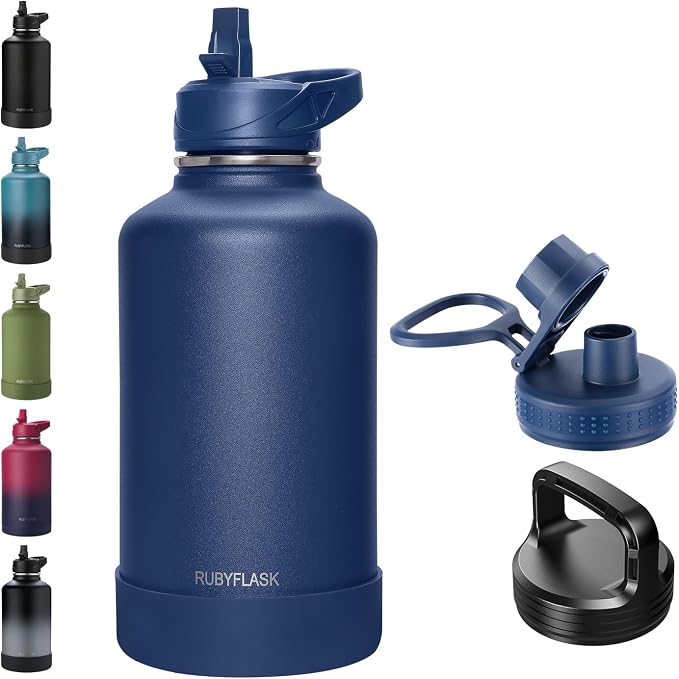 RUBYFLASK 64oz Insulated Water Bottle by RUBYFLASK