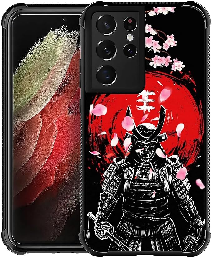 for Samsung Galaxy S21 Ultra Case, Sakura Japanese Samurai Pattern Graphic by FKBRCL4U