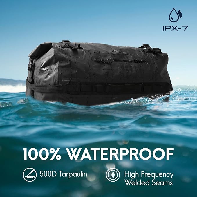 Haimont Large Waterproof Duffel Backpack Roll-Top Heavy Duty Dry Duffle Bag - Image 2