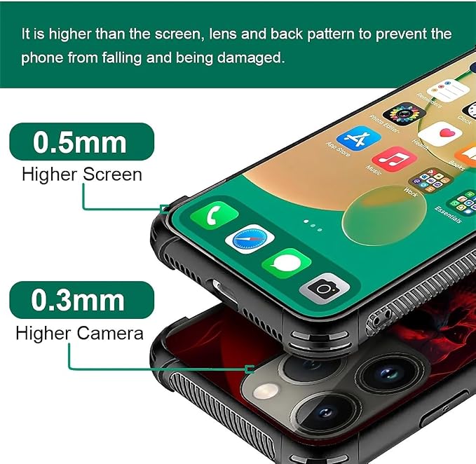 for iPhone 14 Pro Case, Gestures Funny Skull Pattern Graphic Design Girl Boy - Image 5