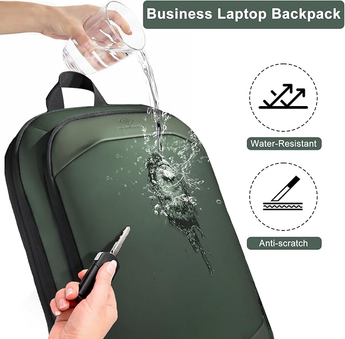 Business Backpack 17 Inch Slim Expandable Waterproof Travel Laptop Backpacks - Image 6