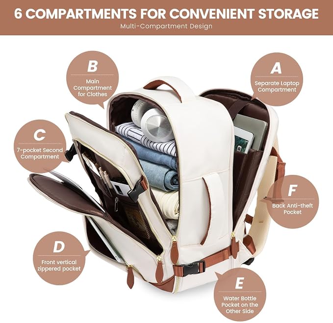 LOVEVOOK Travel Backpack Carry On Airline Approved, 50L Large Backpack - Image 5