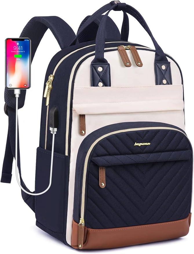 Laptop Backpack for Women Work Bookbag: 17.3 Inch College Backpacks by BAGSWAN