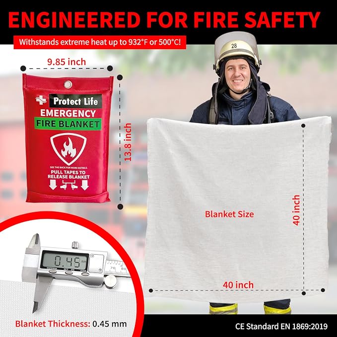 Protect Life Saving Emergency Fire Blankets 1 Pack - Image 4