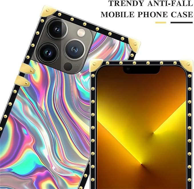 Compatible with iPhone 13 Pro Max Case, Holographic Abstract Iridescent - Image 4