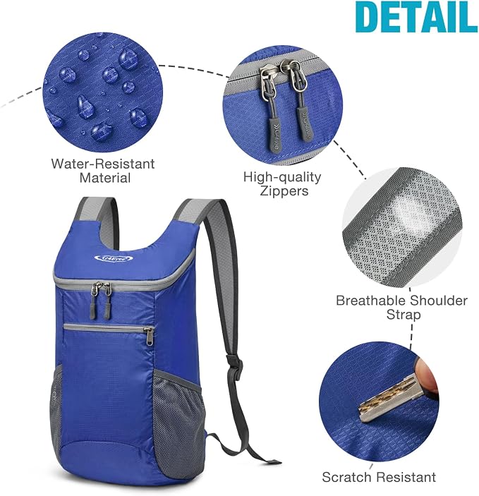 G4Free Lightweight Packable Hiking Backpack - Image 6