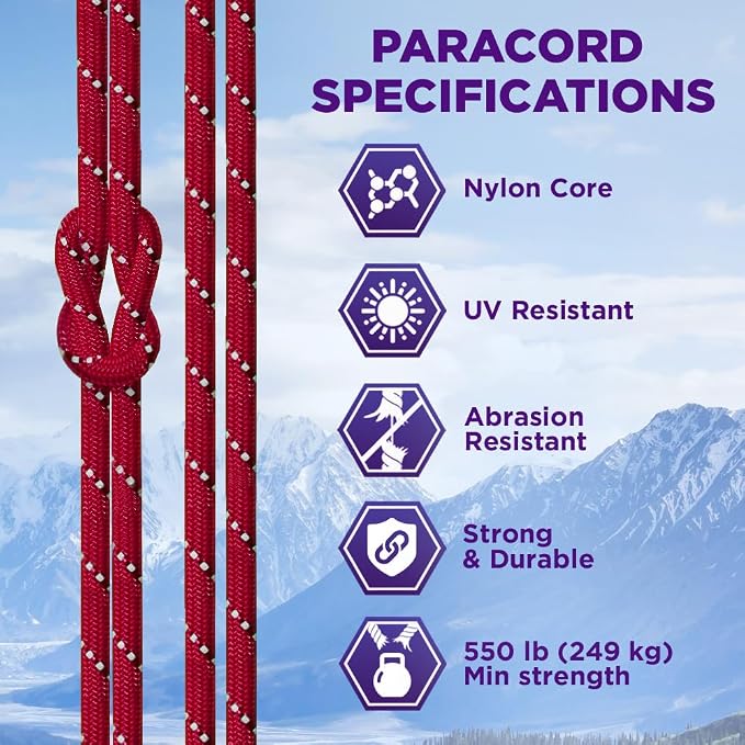 TECEUM 5/32" Paracord Rope 1000 – 1000ft / 200ft / 100ft / 50ft – Tactical - Image 4
