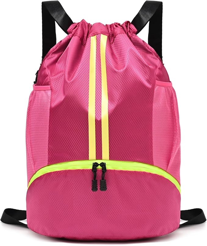 LOKAPEGY Drawstring Gym Bag for Men, Waterproof Drawstring Backpack for Women by LOKAPEGY