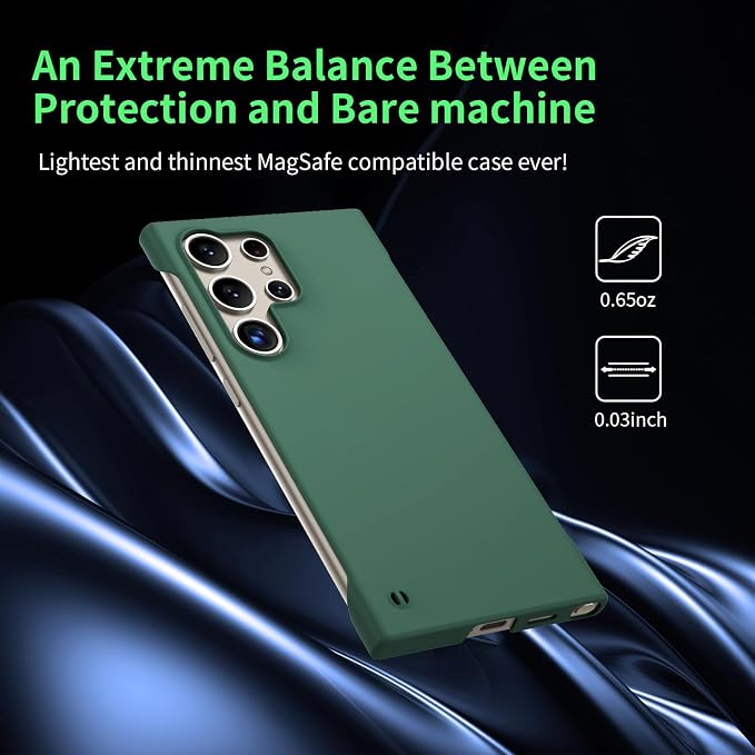 GRECAZO Slim Borderless for Samsung Galaxy S25 Ultra Phone Case 6.9" Ultra-Thin - Image 3