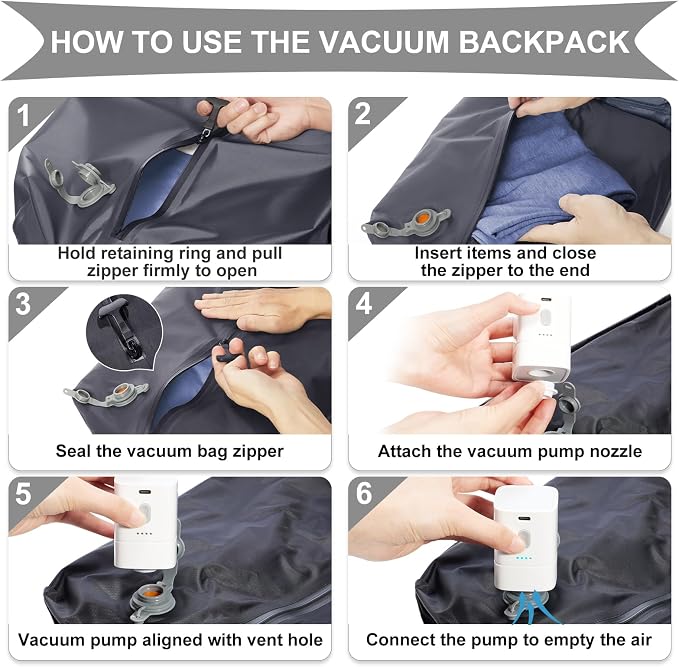 coowoz Vacuum Backpack Travel - Image 3